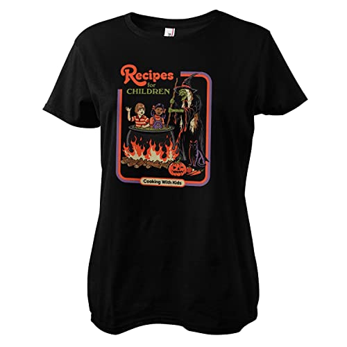 Steven Rhodes Offizielles Lizenzprodukt Recipes for Children Frauen T-Shirt (Schwarz), Medium von Steven Rhodes