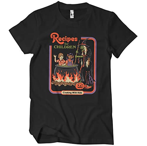 Steven Rhodes Offizielles Lizenzprodukt Recipes for Children Herren-T-Shirt (Schwarz), Large von Steven Rhodes