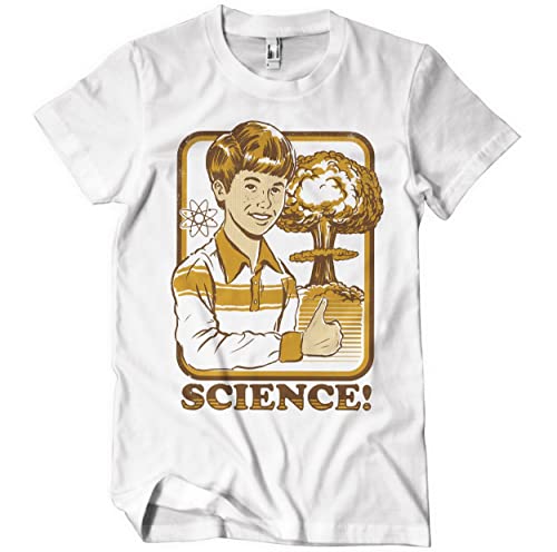 Steven Rhodes Offizielles Lizenzprodukt Science! Herren-T-Shirt (Weiß), Large von Steven Rhodes