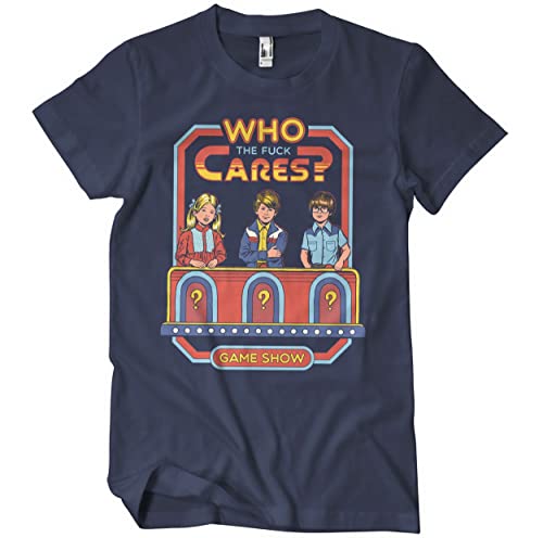 Steven Rhodes Offizielles Lizenzprodukt Who The F*ck Cares Herren-T-Shirt (Marineblau), Medium von Steven Rhodes