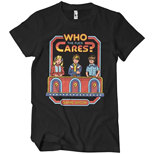 Steven Rhodes Offizielles Lizenzprodukt Who The F*ck Cares Herren-T-Shirt (Schwarz), XX-Large von Steven Rhodes