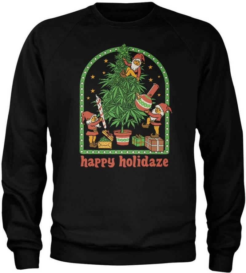 Steven Rhodes Rundhalspullover Happy Holidaze Sweatshirt von Steven Rhodes