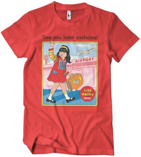 Steven Rhodes See You Later Assholes T-Shirt Red-S von Steven Rhodes
