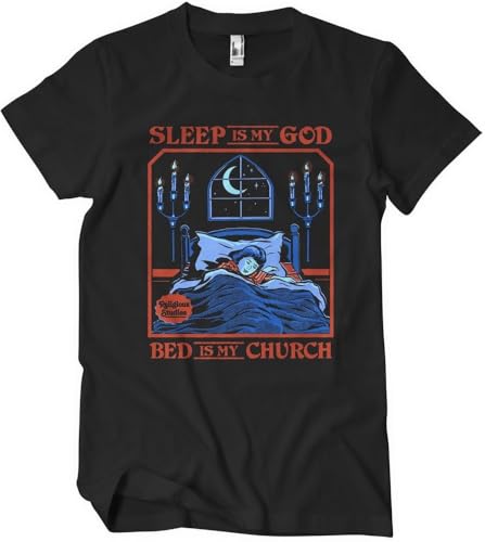 Steven Rhodes Sleep is My God Bed is My Church T-Shirt Black-M von Steven Rhodes
