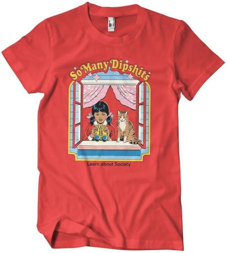 Steven Rhodes So Many Dipshits T-Shirt Red-2XL von Steven Rhodes