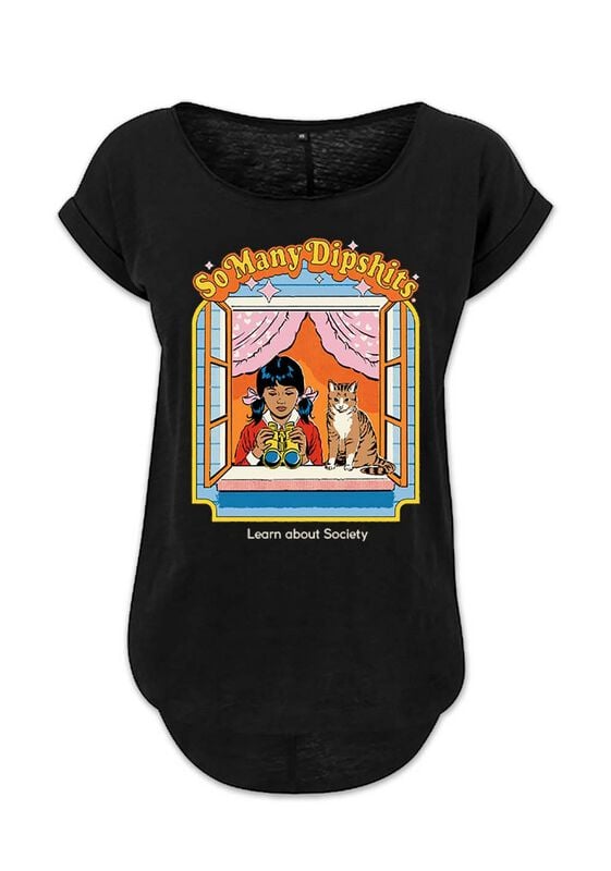 Steven Rhodes So Many Dipshits T-Shirt schwarz in M von Steven Rhodes