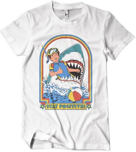 Steven Rhodes Stay Positive T-Shirt White-L von Steven Rhodes