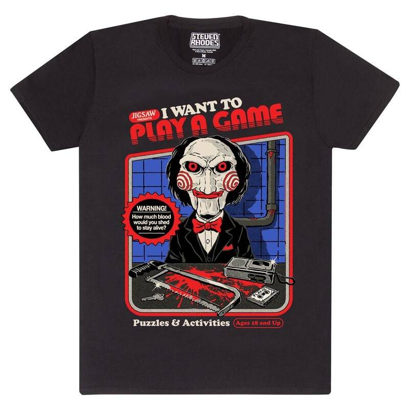 Steven Rhodes Steven Rhodes x Saw I Want To Play A Game T-Shirt schwarz in XL Steven Rhodes Steven Rhodes x Saw I Want To Play A Game T-Shirt schwarz in XL von Steven Rhodes