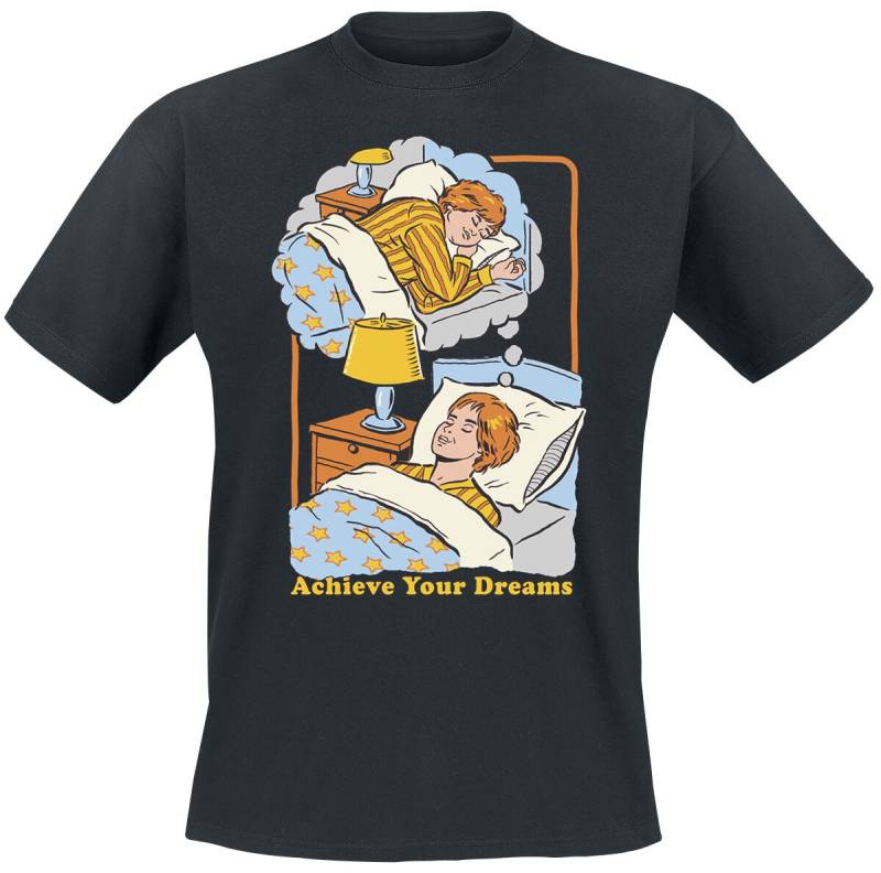Steven Rhodes T-Shirt - Achieve Your Dreams - S bis 4XL - für Männer - Größe M - schwarz von Steven Rhodes