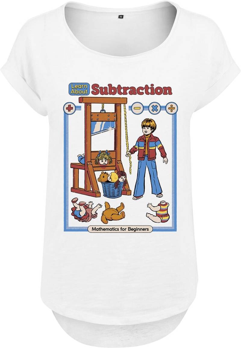 Steven Rhodes T-Shirt - Learn About Subtraction - M bis XXL - für Damen - Größe XXL - weiß von Steven Rhodes