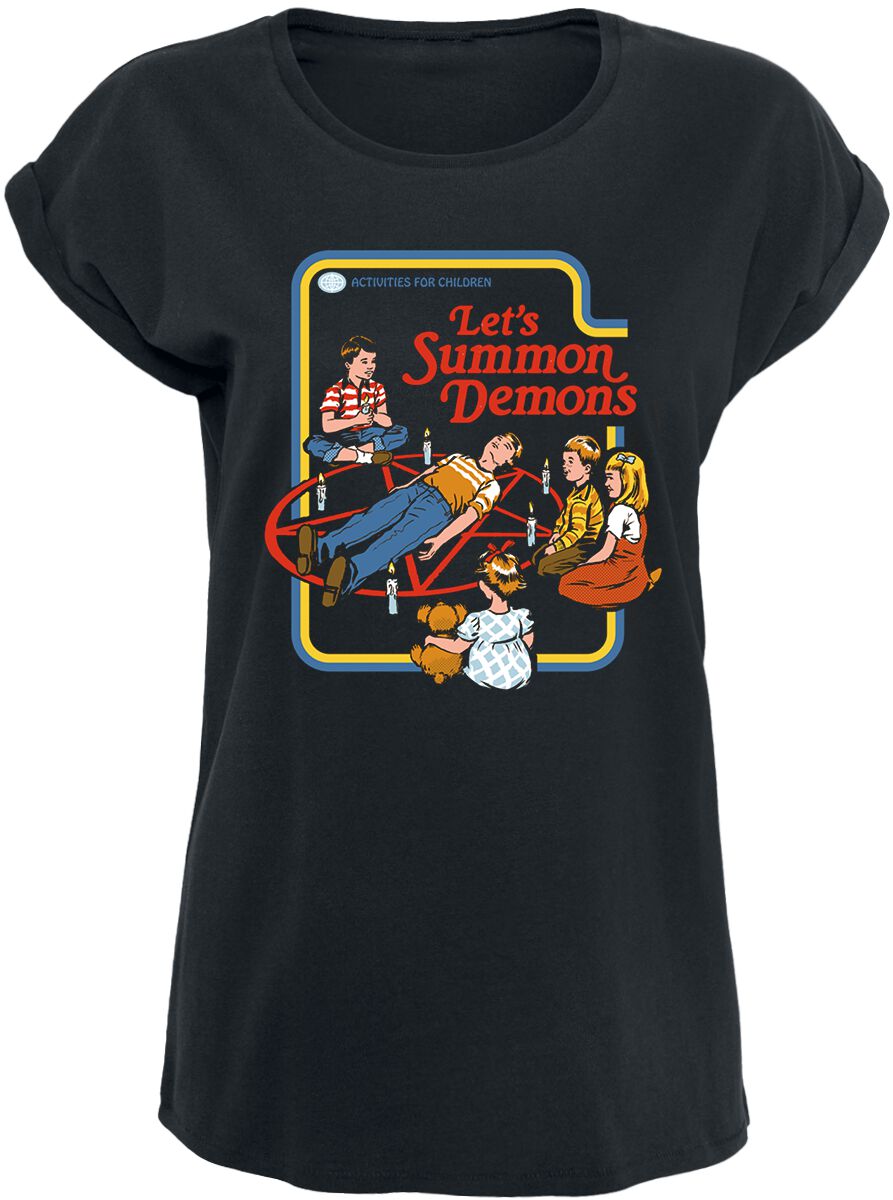 Steven Rhodes T-Shirt - Let's Summon Demons - S bis 5XL - für Damen - Größe M - schwarz von Steven Rhodes