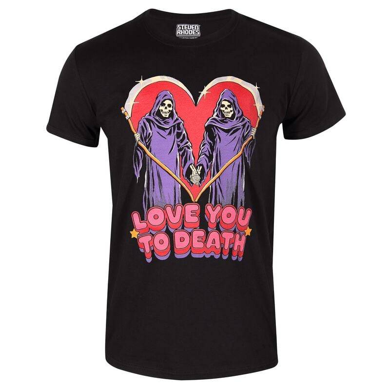 Steven Rhodes T-Shirt - Love You To Death - M bis XXL - für Männer - Größe XL - schwarz von Steven Rhodes