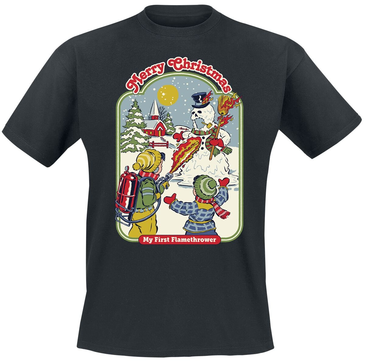 Steven Rhodes T-Shirt - My First Flamethrower - M bis 3XL - für Männer - Größe M - schwarz von Steven Rhodes