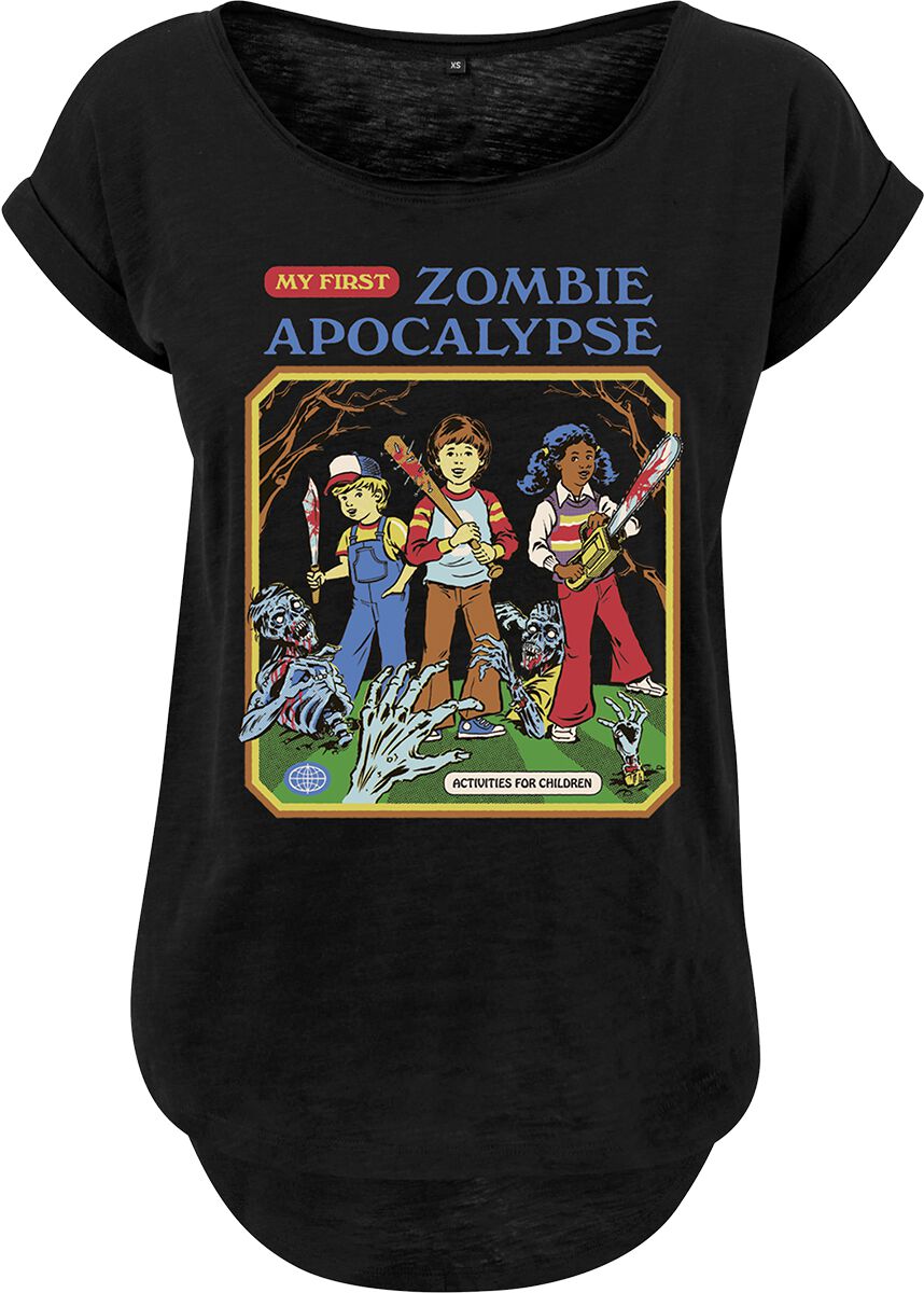 Steven Rhodes T-Shirt - My First Zombie Apocalypse - S bis 5XL - für Damen - Größe 5XL - schwarz von Steven Rhodes