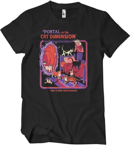 Steven Rhodes T-Shirt Portal to The Cat Dimension T-Shirt DTR-1-SR087-DTF887 Black-M von Steven Rhodes