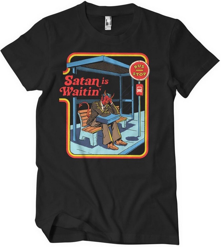 Steven Rhodes T-Shirt Satan Is Waiting T-Shirt von Steven Rhodes