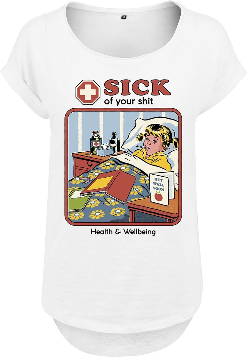 Steven Rhodes T-Shirt - Sick Of Your Shit - S bis 4XL - für Damen - Größe L - weiß Steven Rhodes T-Shirt - Sick Of Your Shit - S bis 4XL - für Damen - Größe L - weiß von Steven Rhodes
