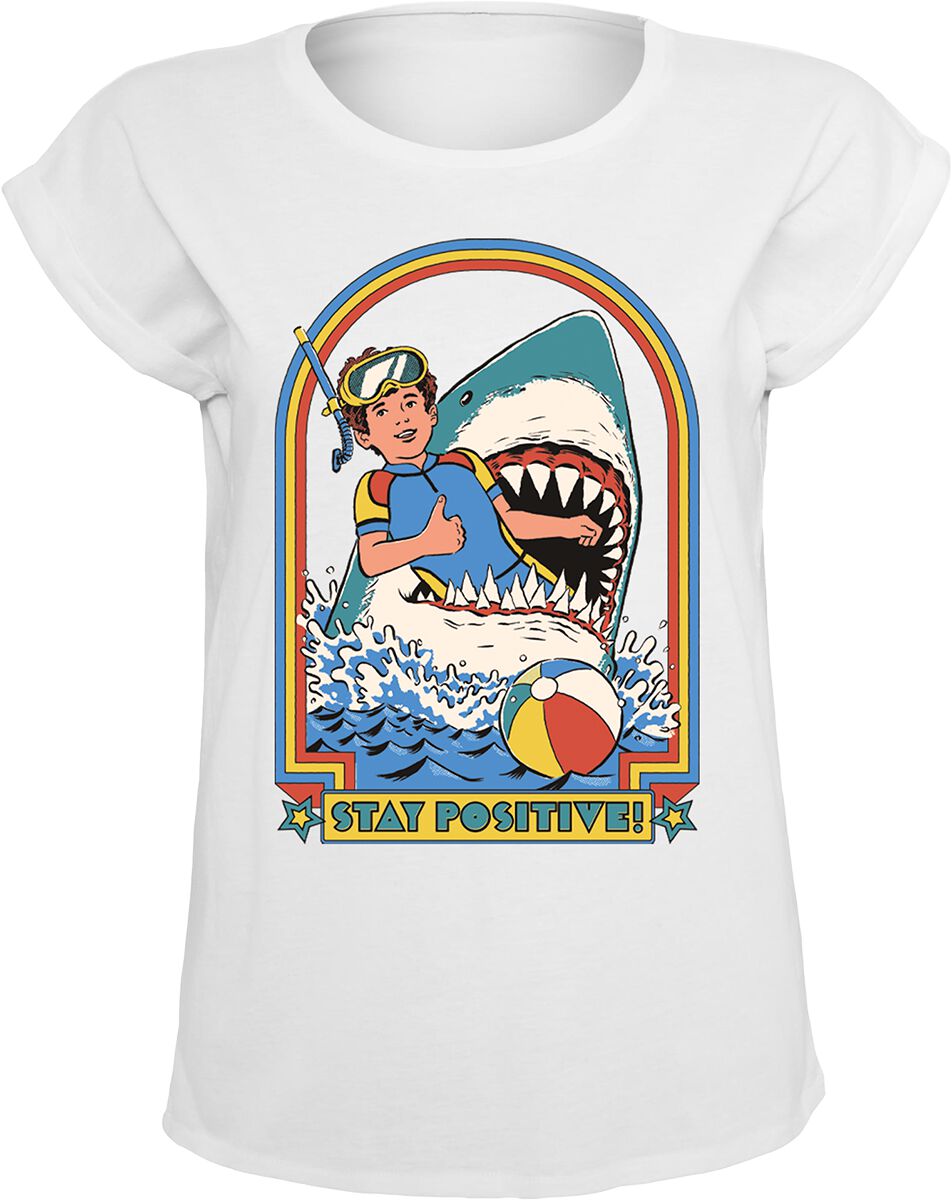 Steven Rhodes T-Shirt - Stay Positive - L bis 5XL - für Damen - Größe 3XL - weiß Steven Rhodes T-Shirt - Stay Positive - L bis 5XL - für Damen - Größe 3XL - weiß von Steven Rhodes