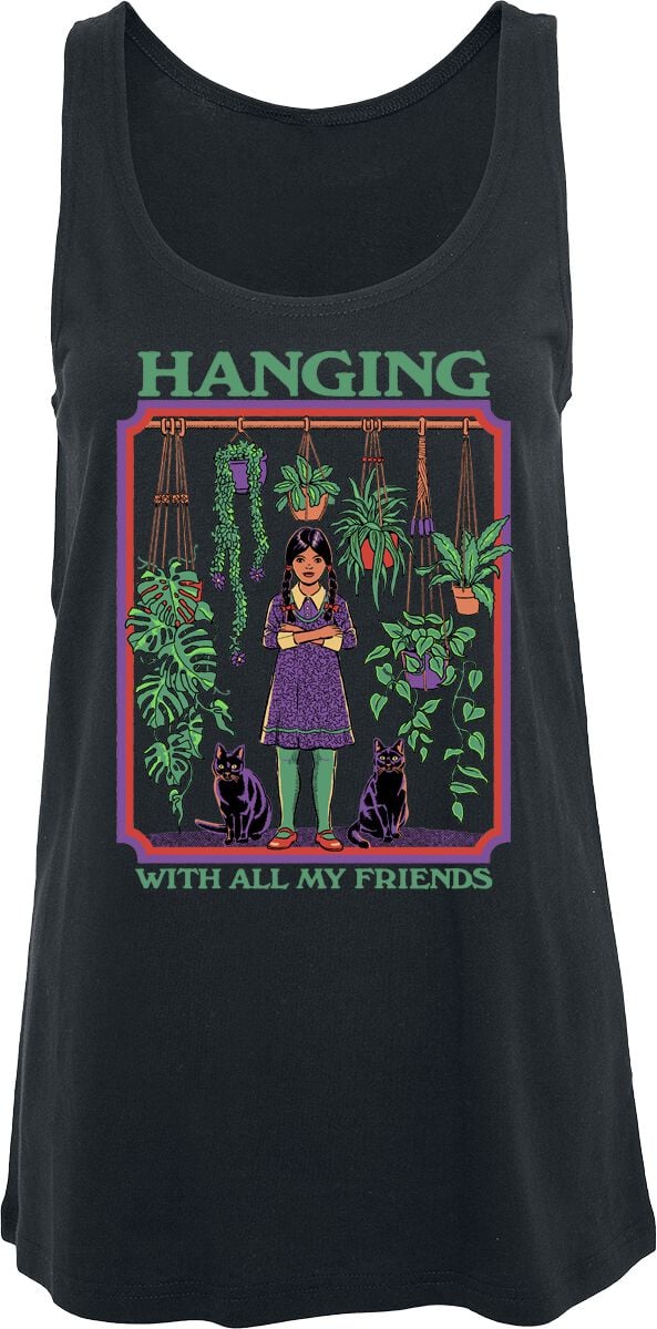 Steven Rhodes Top - Hanging With All My Friends - M bis XXL - für Damen - Größe XXL - schwarz von Steven Rhodes