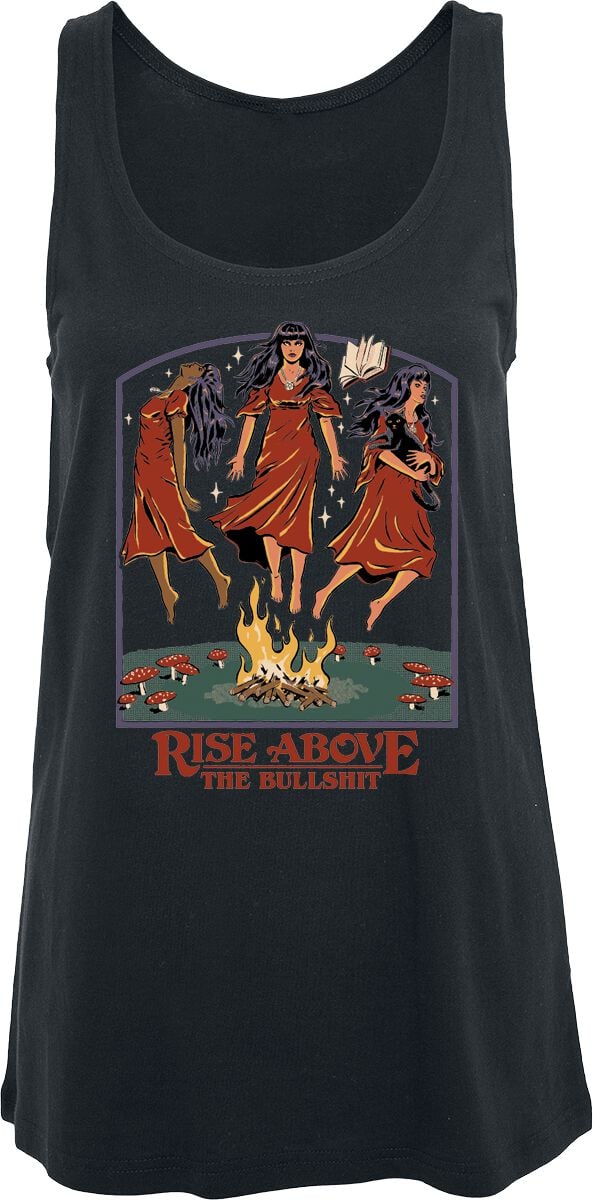 Steven Rhodes Top - Rise Above the Bullshit - L bis XL - für Damen - Größe L - schwarz von Steven Rhodes