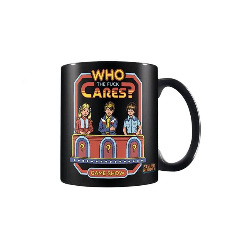 Steven Rhodes Who Cares Tasse multicolor von Steven Rhodes