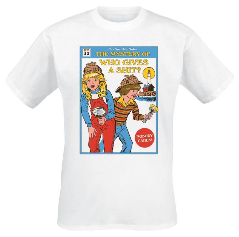 Steven Rhodes Who Gives A Shit? T-Shirt weiß in M von Steven Rhodes