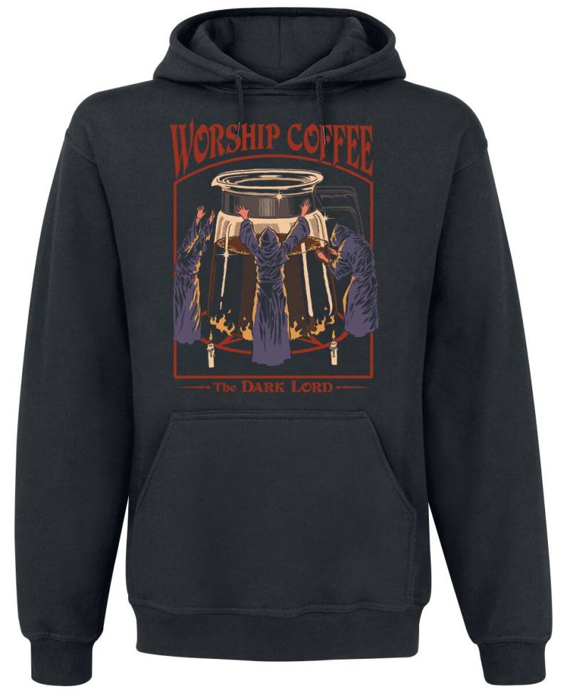 Steven Rhodes Worship Coffee Kapuzenpullover schwarz in L von Steven Rhodes