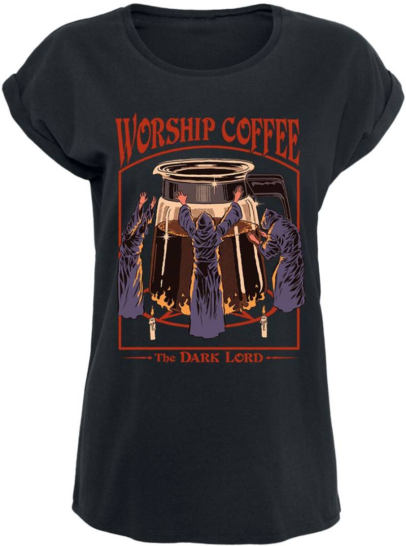 Steven Rhodes Worship Coffee T-Shirt schwarz in 4XL von Steven Rhodes