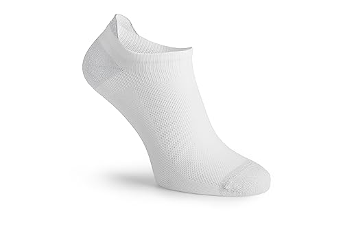 Sneaker Socken Damen - Zungenförmiger Bund gegen Verrutschen und Scheuerstellen bei Freizeit und Aktivität Weiß mit Grau, Größe 38-40, einzeln verkauft. von STEVEN