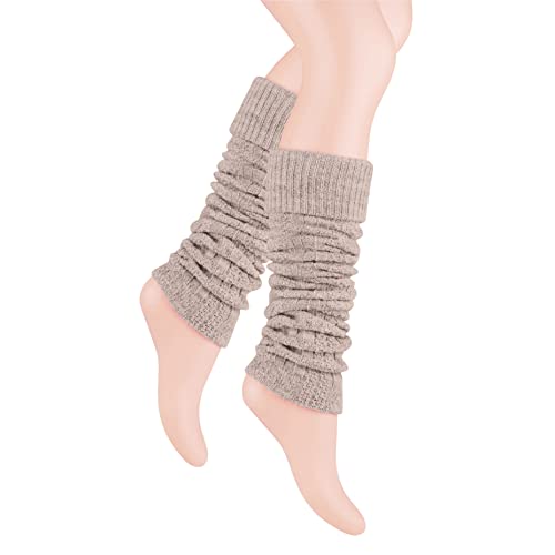 Steven 095 Damen Stulpen Beinwärmer Beinstulpen Legwärmer Strümpfe Overknees (Beige), Einheitsgröße von Steve Madden