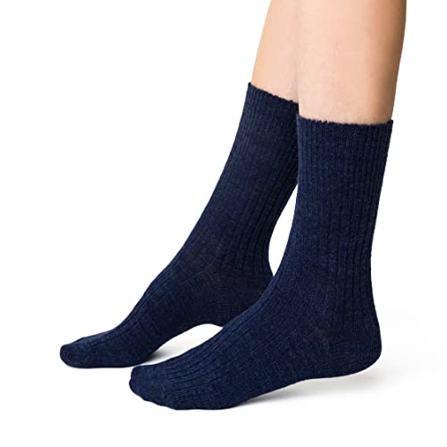 Wollsocken Für Damen und Herren, 9% Alpaka socken, Warm und Bequem Unisex-Wadensocken, Thermoeffekt, Hausschuhe Und Socken Zum Wandern, Socken Zum Schlafen - 1 socken - 41-43 von Steven