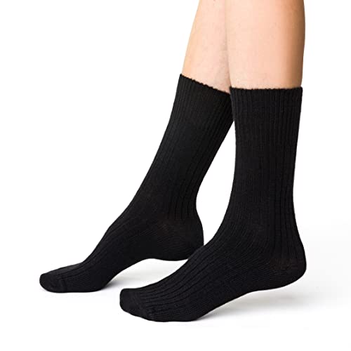 Wollsocken Für Damen und Herren, 9% Alpaka socken, Warm und Bequem Unisex-Wadensocken, Thermoeffekt, Hausschuhe Und Socken Zum Wandern, Socken Zum Schlafen, Skifahren - 1 paar von Steven