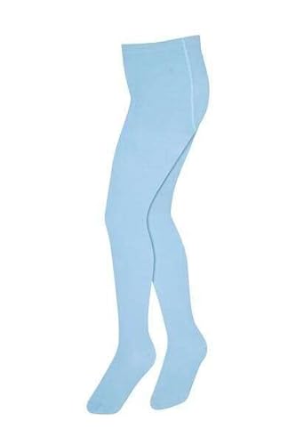 STEVEN Einfache Und Glatte Baumwollstrumpfhose Für Kinder/Höhe 68cm bis 158cm/Perfekt Für Kühlere Tage/Blickdicht/Strumpfhosen Für Kinder/Unisex/Alter 0-11/Hellblau/150cm-158cm von STEVEN