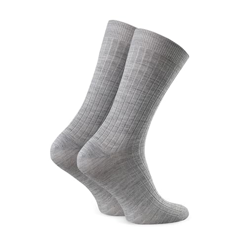 Steven Herren Socken MERINO WOLLE Seamless Diabetiker Socken Outdoor (DE/NL/SE/PL, Numerisch, 44, 46, Regular, Regular, Grau) von Steven
