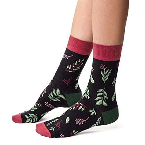 Steven Schöne Baumwollsocken Mit Blumenmuster Für Frauen Und Teenager, Mit Blumen Bedruckte Damen-Wadensocken, Verliebt In Die Natur, Mehrfarbig, Zwei Größen Erhältlich: UK3–4,5,5,5–7/EU 35–37,38–40 von Steven