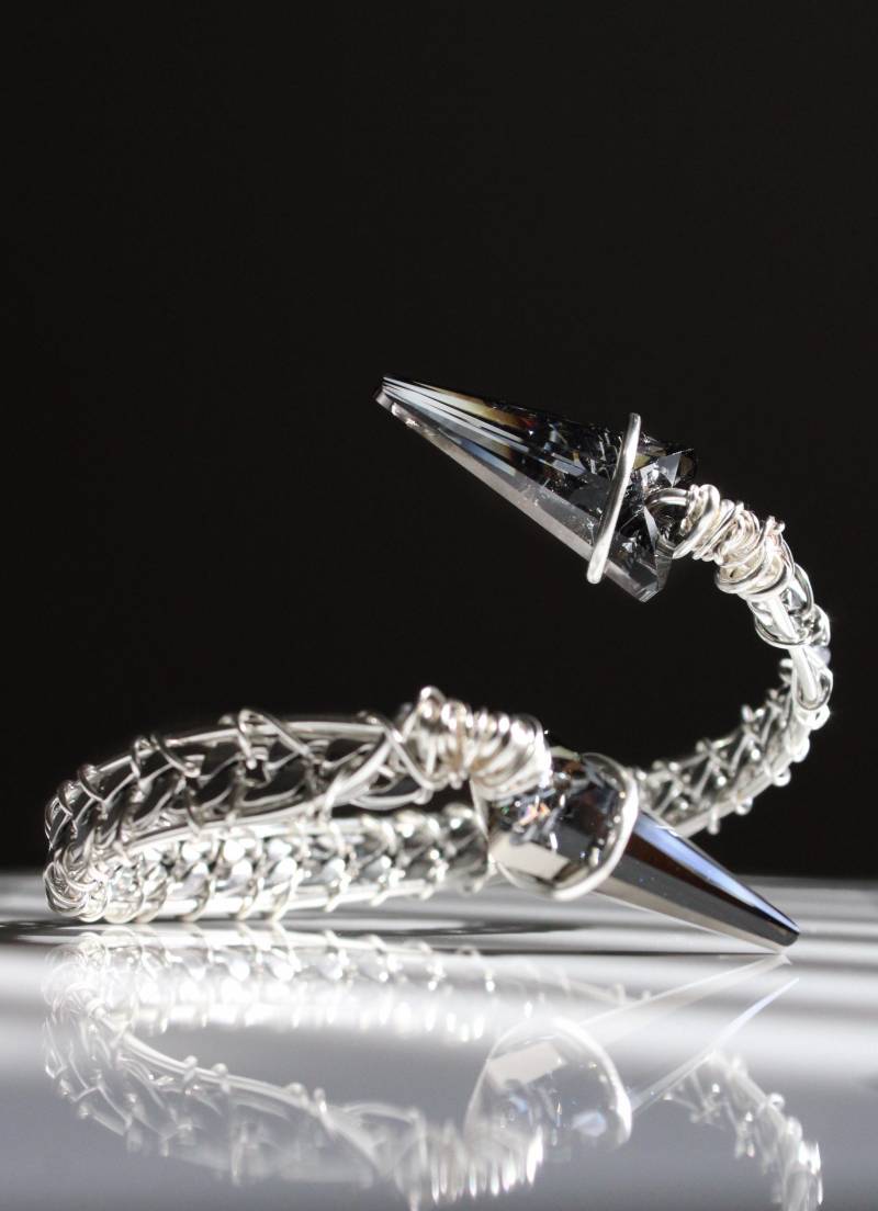 Silber Cuban Link Armband Mit Swarovski Kristallen Silber Cuban Link Armband Mit Swarovski Kristallen von StevenMarcusDesigns