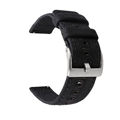 18mm 20mm 22mm Canvas Nylon Uhrenarmband Ersatzband Herrenuhr Armband Uhrenzubehör, 22mm von Stevenurr