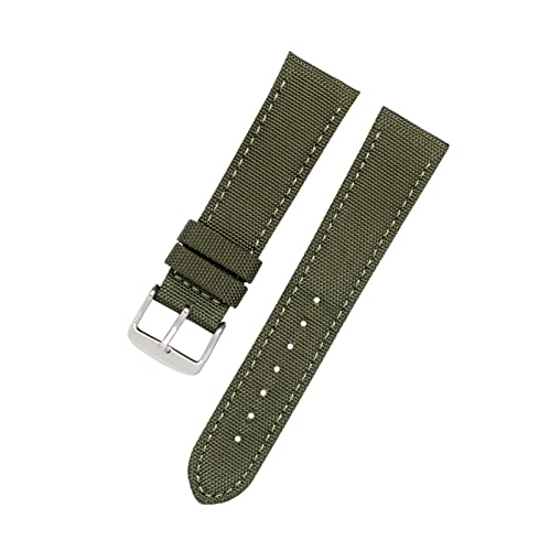 Nylon-Armband 18–24mm Armband aus strapazierfähigem Segeltuch mit gepolstertem Sportarmband bequemes Lederfutterband, 19mm von Stevenurr