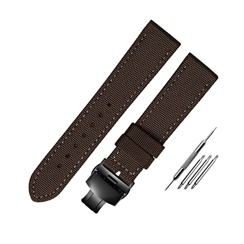 Nylon-Armband 18–24mm Armband aus strapazierfähigem Segeltuch mit gepolstertem Sportarmband bequemes Lederfutterband, 20mm von Stevenurr