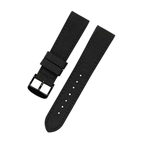 Nylon-Armband 18–24mm Armband aus strapazierfähigem Segeltuch mit gepolstertem Sportarmband bequemes Lederfutterband, 22mm von Stevenurr