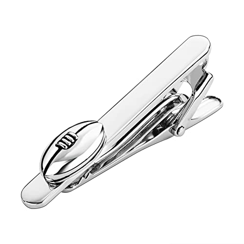 Krawattenklammer Silber, Tie Clip Edelstahl Krawattennadel Oval 5.1CM Schmuck Ehemann Geschenk von Stfery