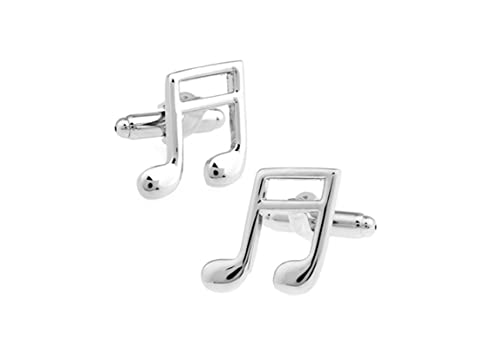 Manschettenknöpfe Herren Schlicht Elegant, Manschettenknöpfe Männer Silber Versilbert Cufflinks Musik Note Schmuck Geschenk von Stfery