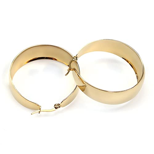 Ohrringe Chirurgenstahl Damen Gold, Ohrringe Creolen Damen Hoop Großer Kreis Ohrschmuck Herren von Stfery