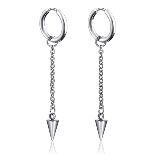 Ohrringe Creolen Herren, Ohrringe Creolen Chirurgenstahl Hoop Piercing 12MM Kegel Ohrschmuck Damen von Stfery