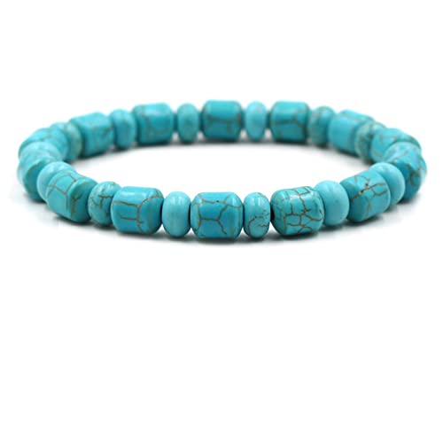 Stfery Armreifen Türkis, Armband Damen Jahrestag Blau 8mm 20cm Perle Armband Chakra Herren Modeschmuck Geschenk Stfery Armreifen Türkis, Armband Damen Jahrestag Blau 8mm 20cm Perle Armband Chakra Herren Modeschmuck Geschenk von Stfery