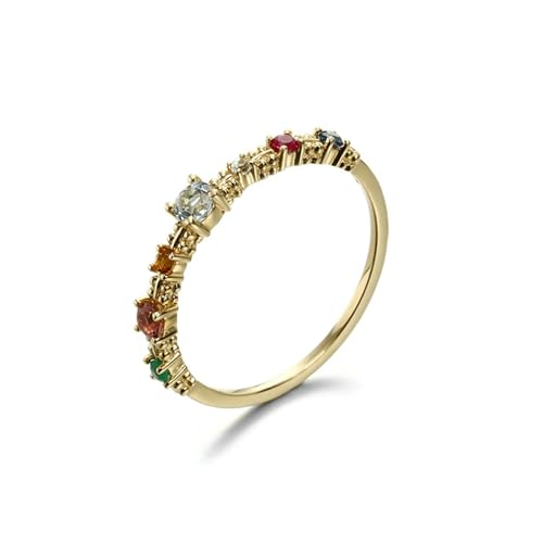 Stfery Ehering Damen 585 Echtgold Ringe für Damen Rund Diamant Verlobungsringe Damen von Stfery