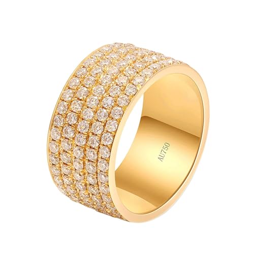 Stfery Ehering Herren 585 Echtgold Ringe für Damen Rund Diamant Ringe Männer von Stfery