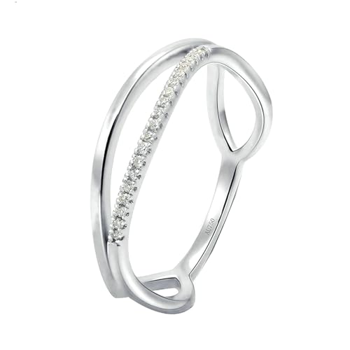 Stfery Eheringe Weissgold 585Er Ringe für Frauen 0.057ct Rund Diamant Partnerring Damen von Stfery