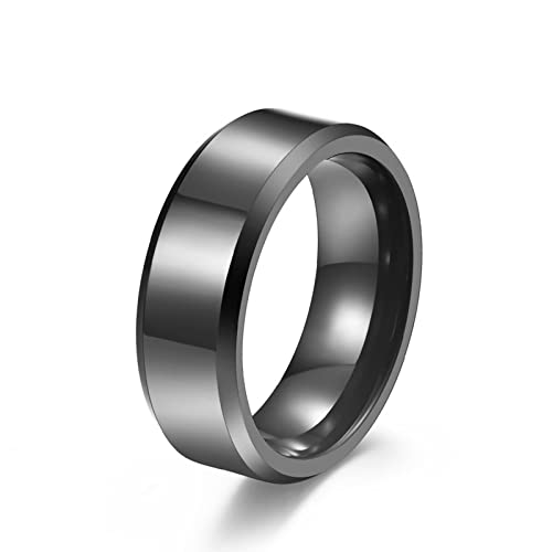 Stfery Engagement Ring, Tungsten Carbide Ring Wolframcarbid 65 Schwarz 8Mm 8Mm Ringe Zubehör für Frauen Männer Paare von Stfery