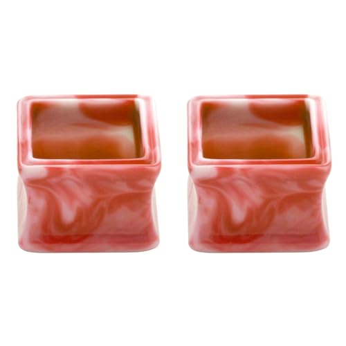 Stfery Ohr Plug 10mm, 2 Pcs Ear Tunnel Acrylic Set Rosa Weiß Hohl Quadrat Ohrringe Herren Tunnel von Stfery